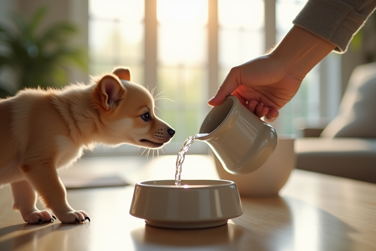 chien hydratation