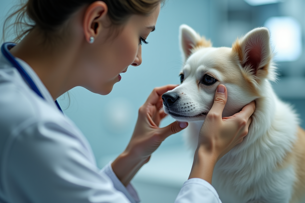 chien yeux